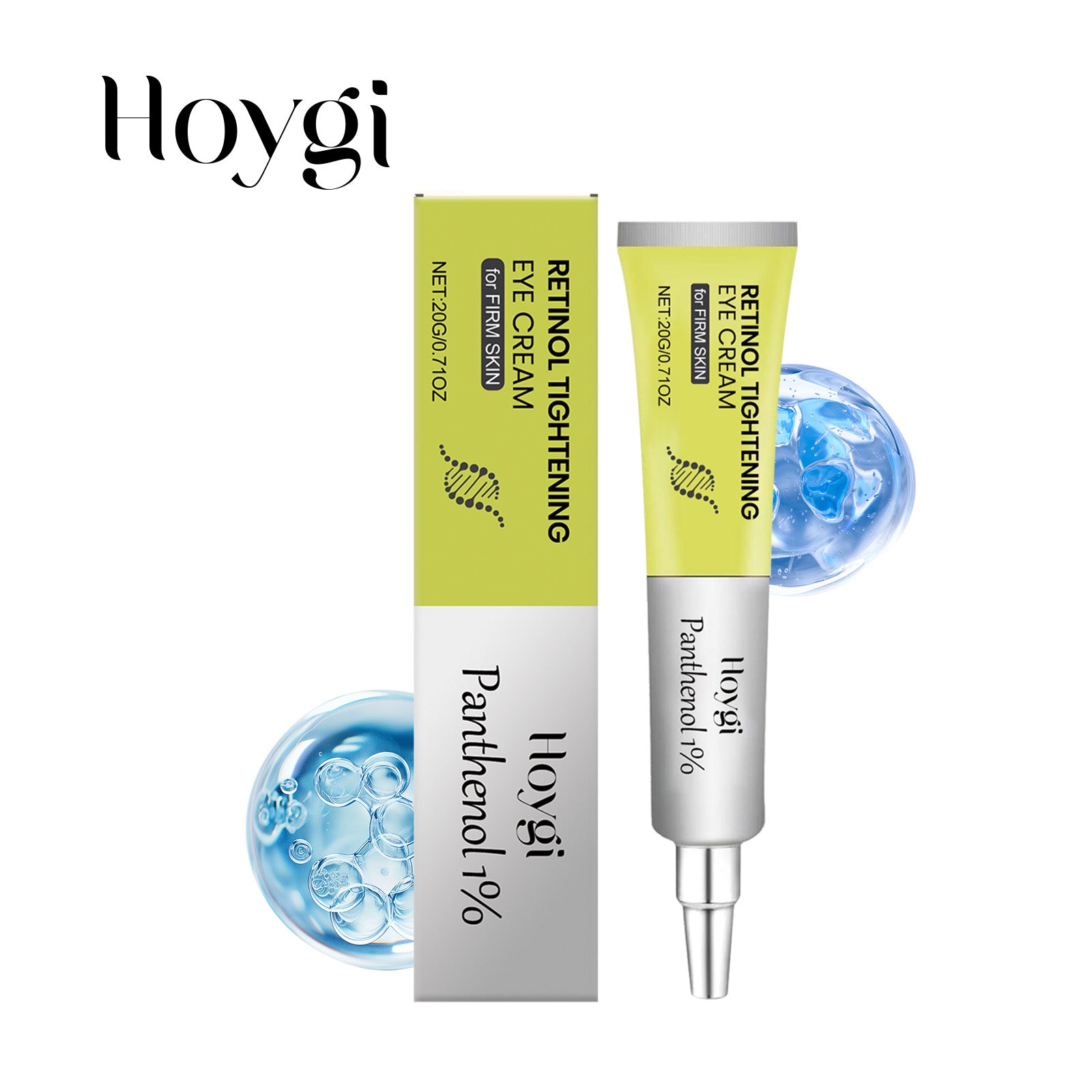 Retinol Tightening Eye Cream with Panthenol, Daily Hydrating Under Eye Moisturizer