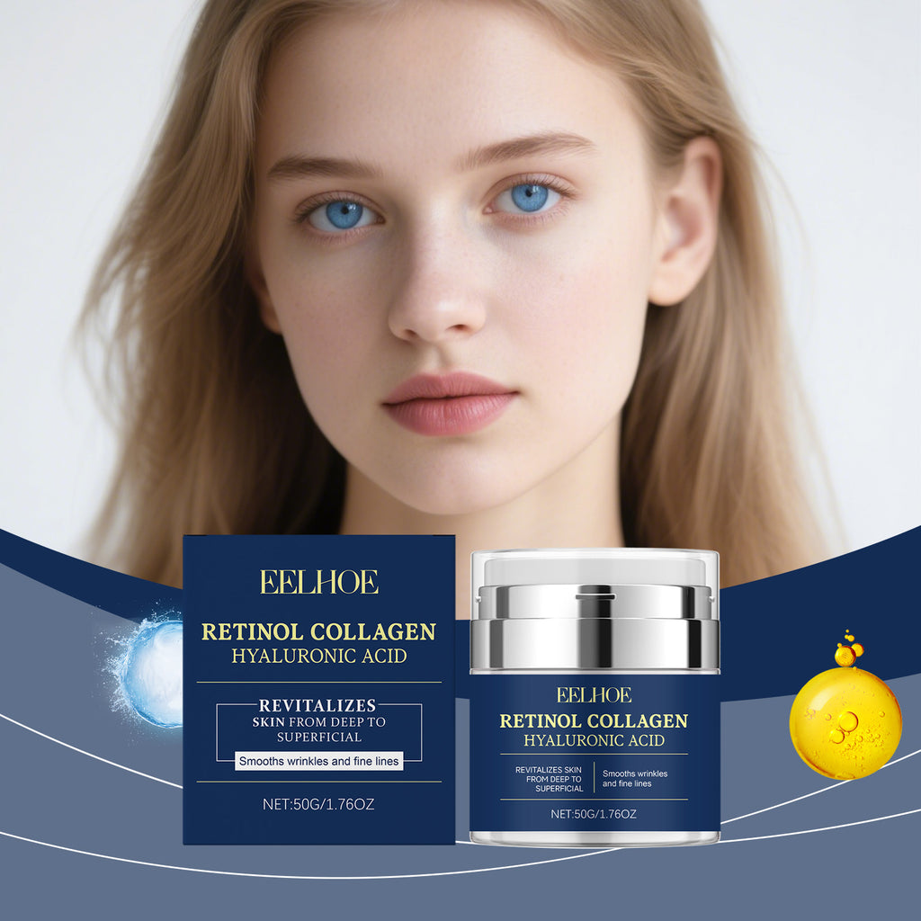 Retinol Collagen Face Cream with Hyaluronic Acid - Skin Revitalizing & Smoothing