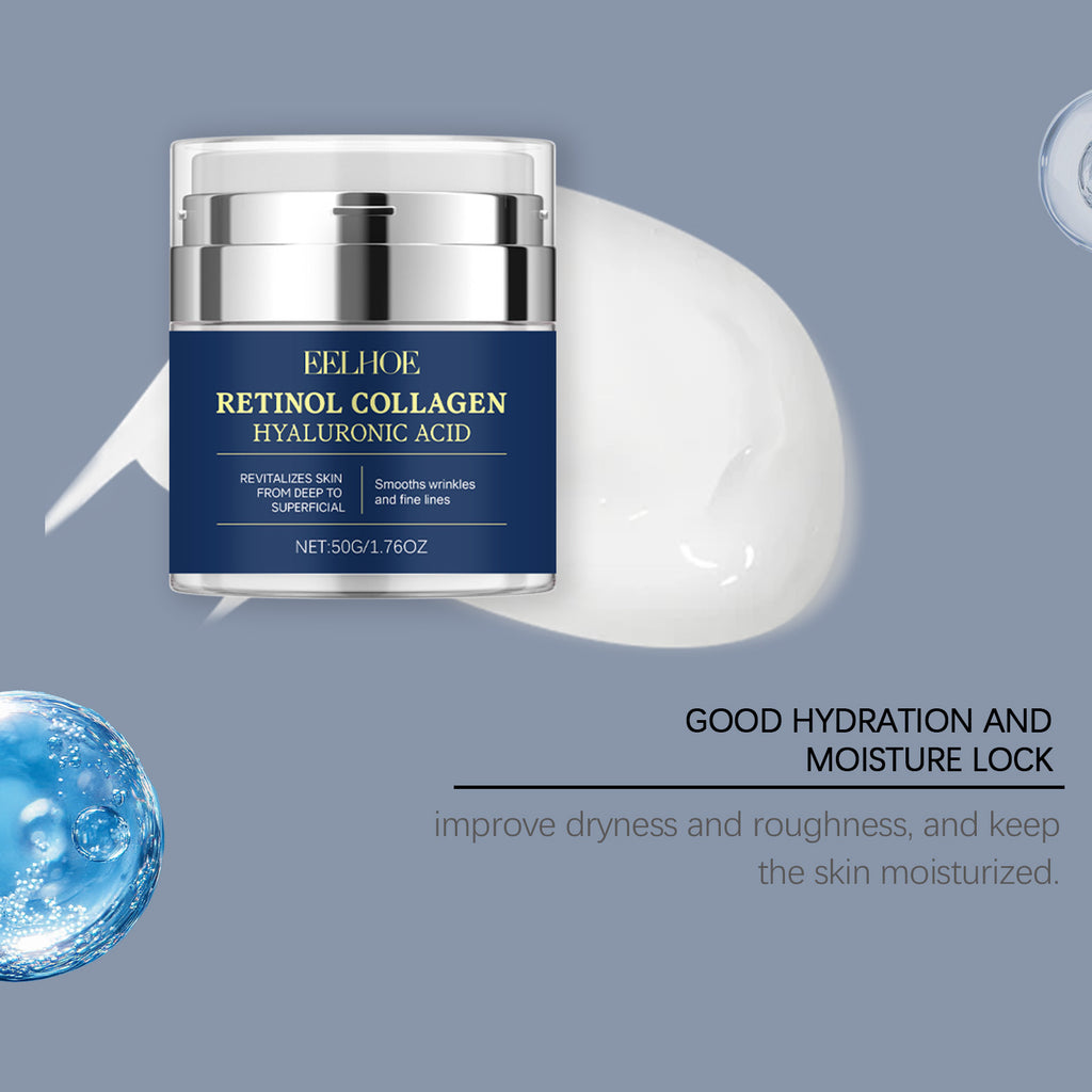Retinol Collagen Face Cream with Hyaluronic Acid - Skin Revitalizing & Smoothing