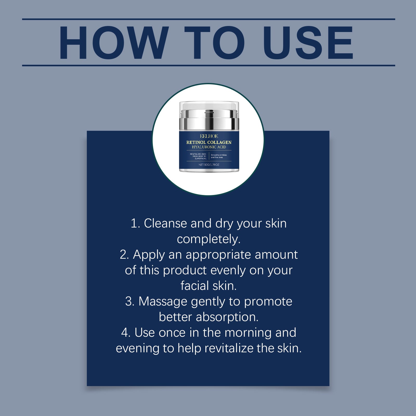 Retinol Collagen Face Cream with Hyaluronic Acid - Skin Revitalizing & Smoothing