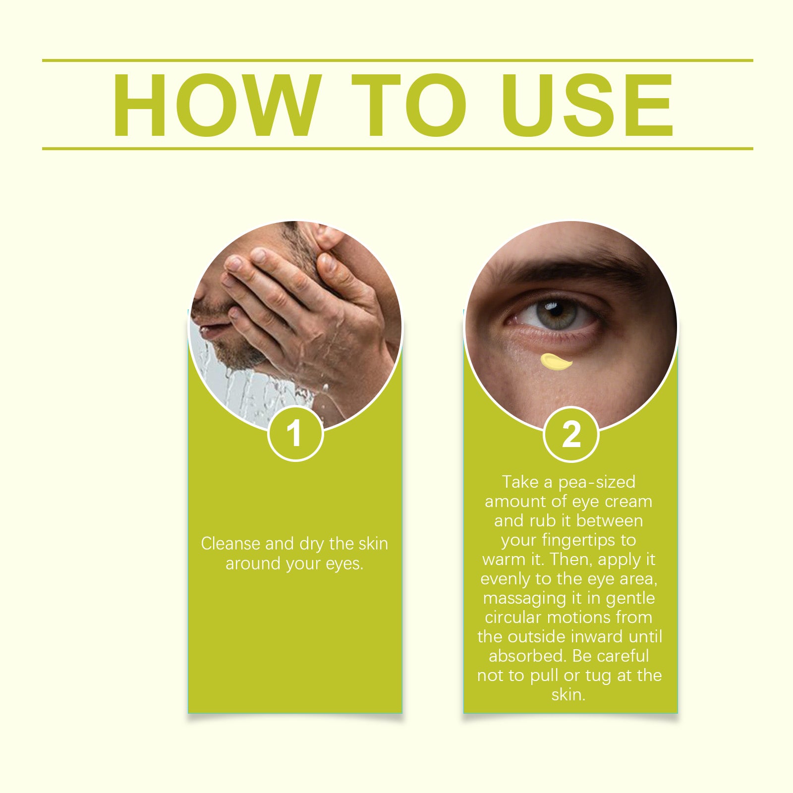 Retinol Tightening Eye Cream with Panthenol, Daily Hydrating Under Eye Moisturizer